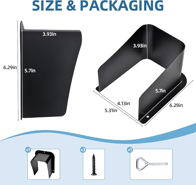Doorbell Rain Cover Black Metal Cold Rolled Steel Shell Protector