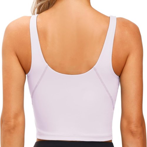 Gym People Women's Longline Sports Bra - Wirefree, Padded, Medium Support, Comfortable Fit