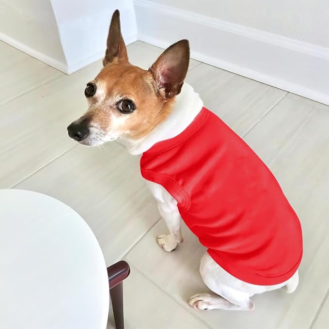 Personalized Dog Shirt Custom Pet T Shirts for Small Large Dogs Customized Puppy Clothes with Name Logo Picture Breathable Pets Sleeveless Vest Apparel Gifts, Red, 5XL