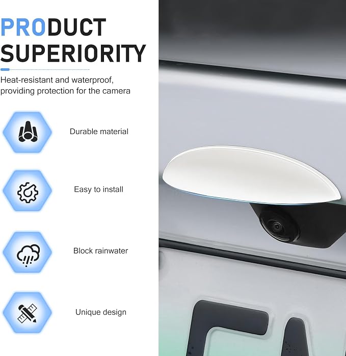 Car Rear View Camera Anti-Rain Cover, Plastic Back Up Camera Shield, Vehicle