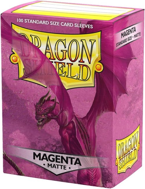 Dragon Shield | Matte Card Sleeves - 100 CT Standard Size | Smooth & Durable for TCGs | Magenta