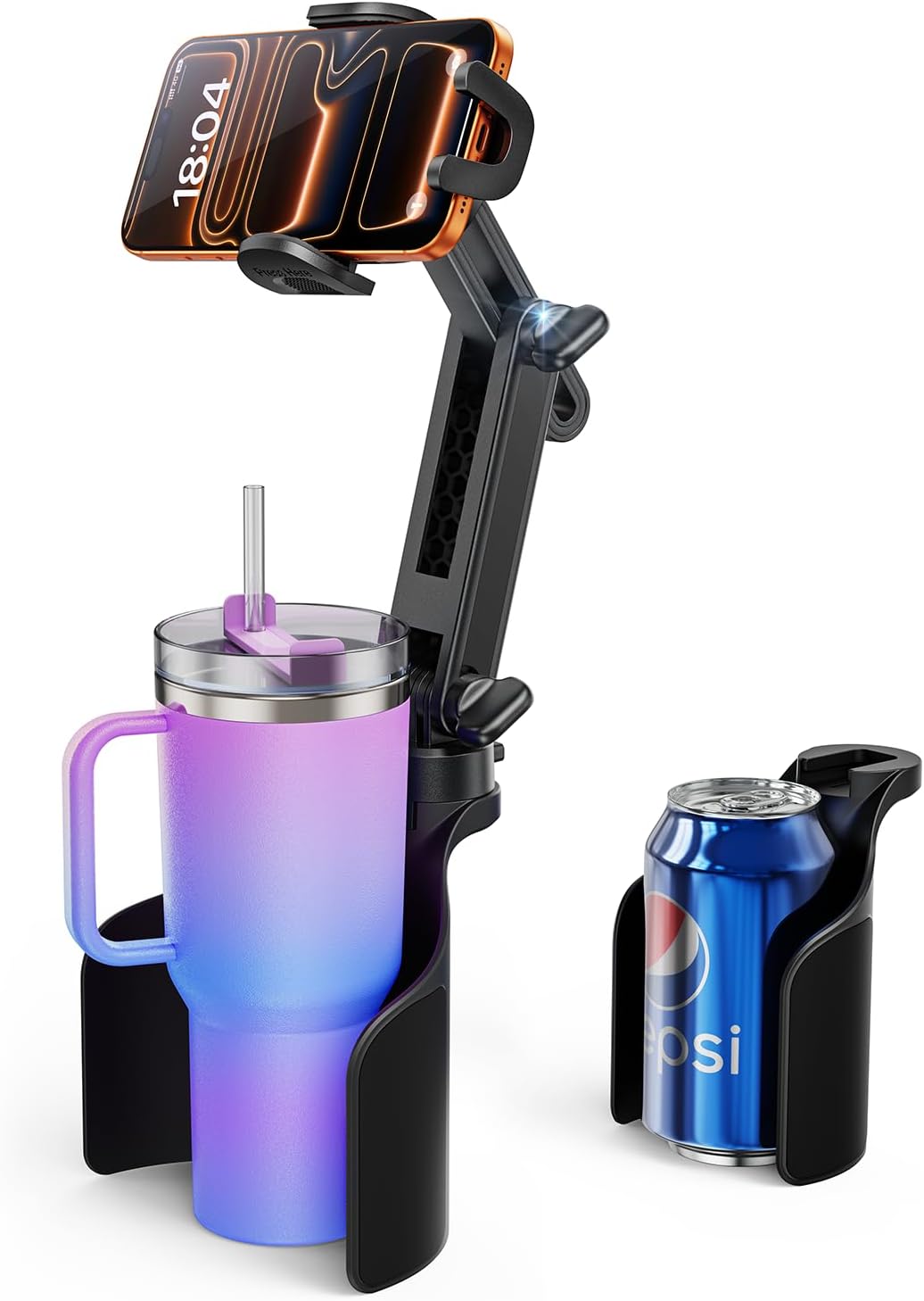 TAZENI 2-in-1 Cup Phone Holder for Car, with 2 Sizes Hollow Bases