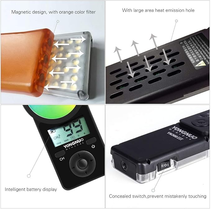 YONGNUO YN360 III YN360III LED Video Light 5600K, Handheld Photography Ice Light