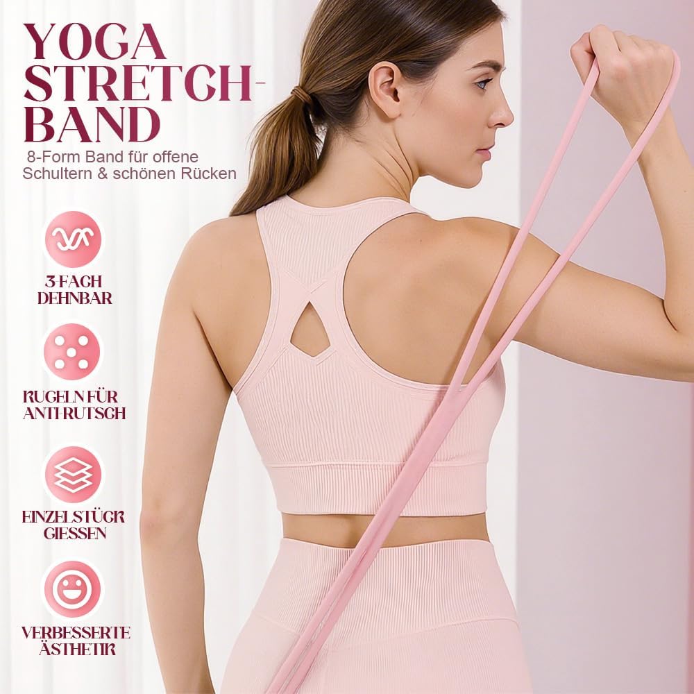 Skiennix Figure 8 Resistance Bands - Versatile Exercise Bands with Handles for Full-Body Workouts