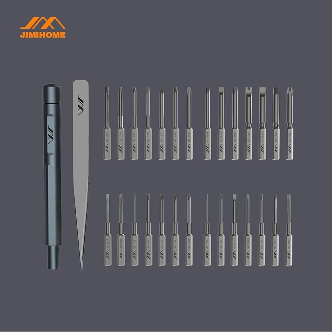 JIMIHOME Precision Screwdriver Set with Tweezers Repairing Magnetic Screwdriver Kit of 30 Pieces SNAP to GO Precision Repair Tools with Bits for Electronics PC Laptop Tablet Repair DIY