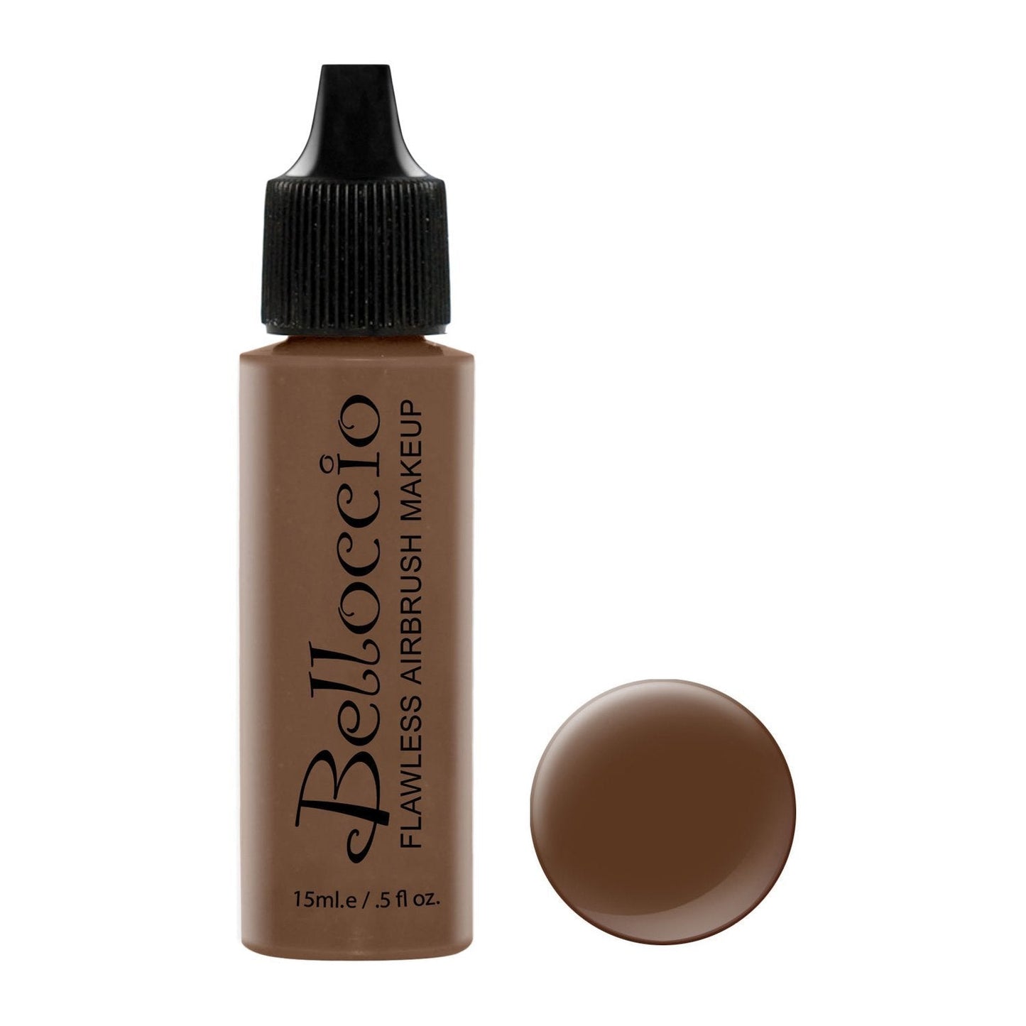 Belloccio'S Professional Cosmetic Airbrush Makeup Foundation 1/2Oz Bottle: Java- Dark With Red And Olive Undertones