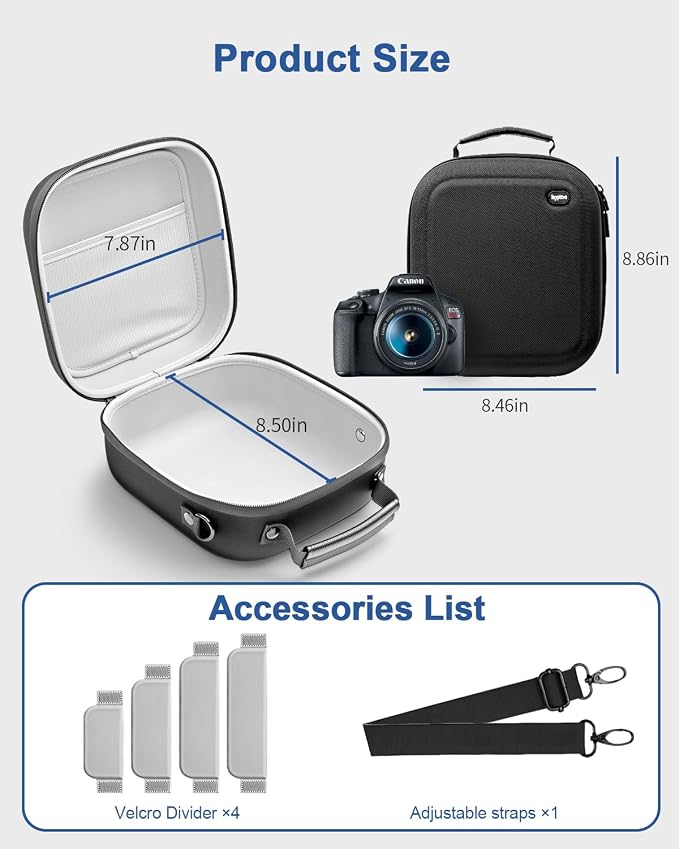 Krypthos Travel Camera Storage Case Compatible