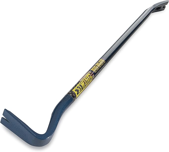 ESTWING Gooseneck Wrecking Bar PRO - 36" USA Made Pry Bar with Angled Chisel End & Forged Steel Construction - EWB-36PS