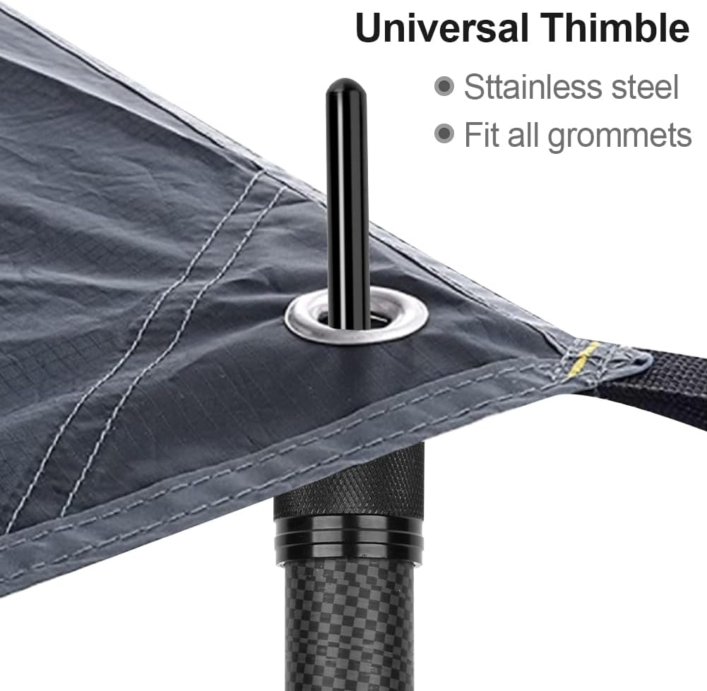 Telescoping Tarp Poles - Heavy Duty Adjustable Carbon Fiber Tent Poles | Portable & Lightweight for Camping, 7.9FT