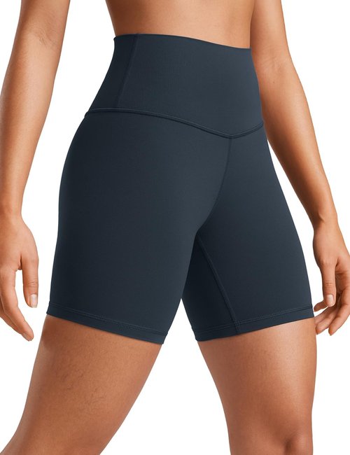 CRZ YOGA Biker Shorts - ButterLuxe High Waisted Spandex for Running & Yoga | 6" Length
