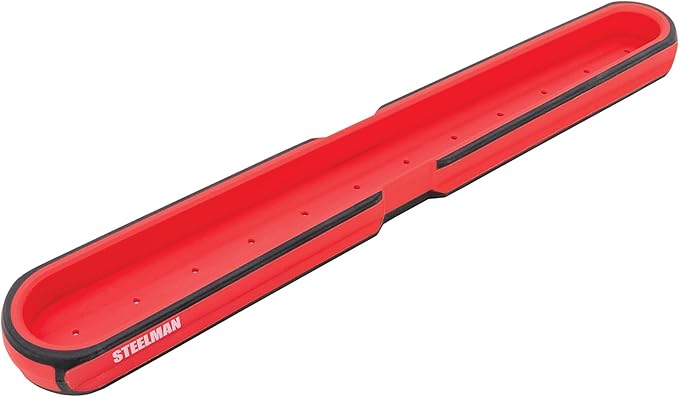 Steelman 75105 Medium 12-Inch Long Magnetic Steel Socket Storage and Parts Accessory Tray