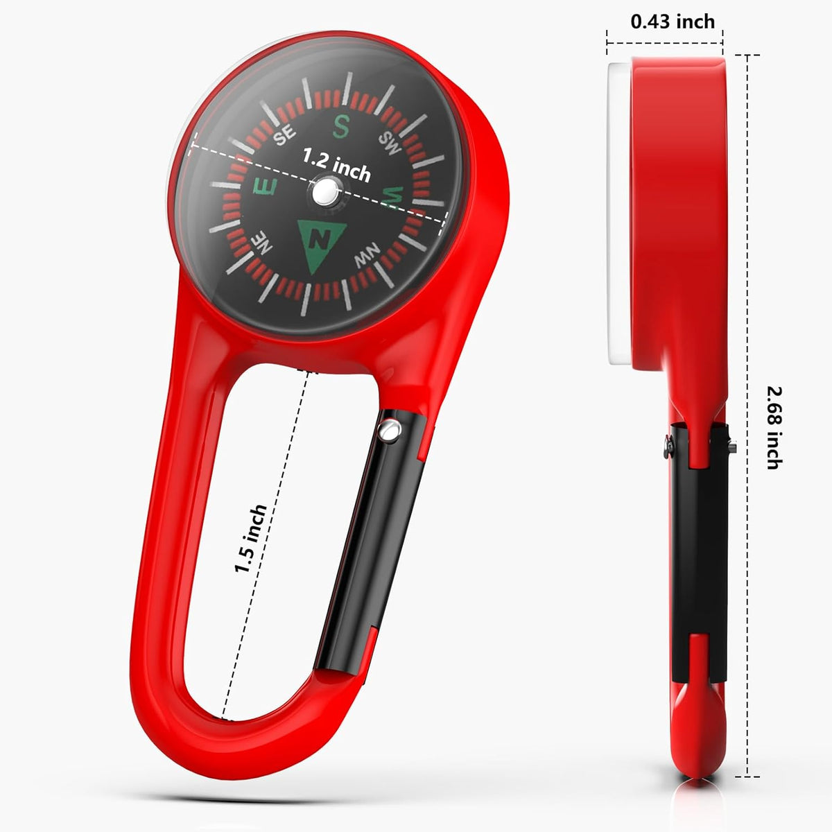 Skiennix Mini Pocket Compass Keychain - Lightweight & Portable for Hiking, Camping, Fishing