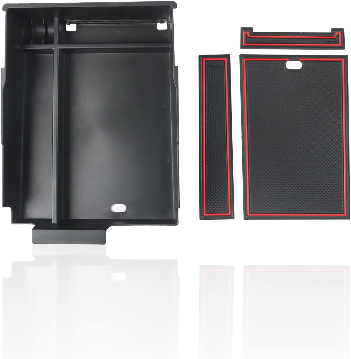SKTU for 2023 2024 2025 Hyundai Palisade Center Console Organizer 2023 2024 2025 Palisade Console Tray 2024 2025 Palisade Storage Box Hyundai Palisade 2023 2024 2025 Accessories with Coin Holder (Red)