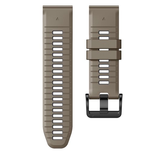 NotoCity Fenix 7X Pro/6X Pro Band for Fenix 6X Strap Fenix 7X Band 26mm Width Fenix 5X Plus Wristband for Descent Mk2i/tactix Delta/tactix 7 Pro/tactix 7 AMOLED Soft Silicone Watch(Brown Dark-Gray)