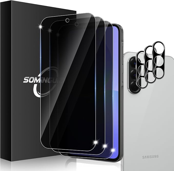 3+3 Pack for Samsung Galaxy A36 5G Privacy Screen Protector & Phone Camera Lens