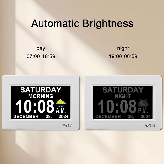 SSYA Digital Calendar Alarm Clock
