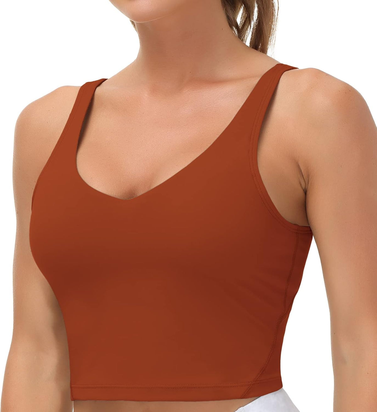 The Gym People Women's Longline Sports Bra - Wirefree, Padded, Medium Support, Comfortable Fit
