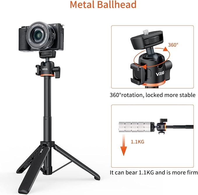 VRIG 21.6" Extension Pole Tripod
