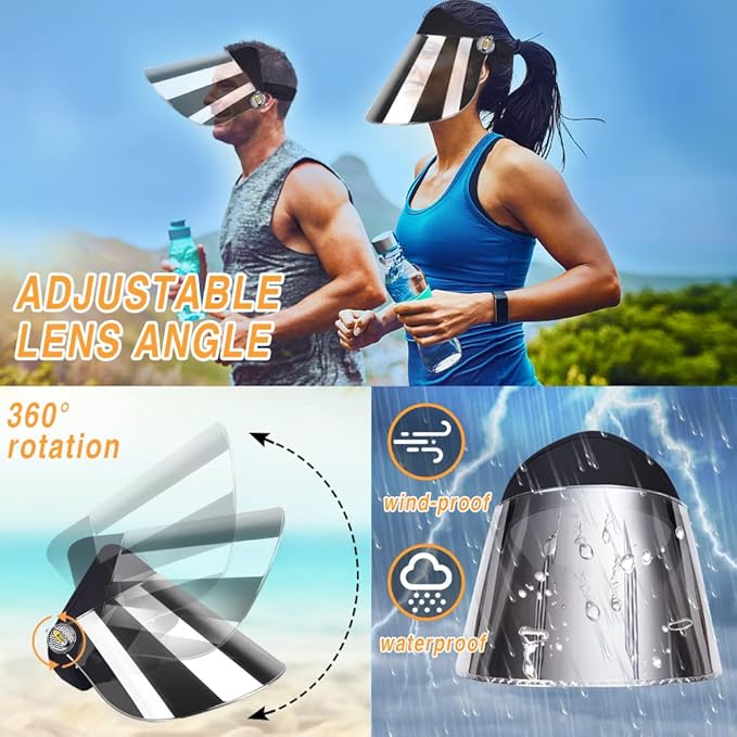WAYCOM Sun Cap, Sun Visor Hat - UV Protection Hat -Premium UPF 50+ Hat for Hiking, Golf, Tennis, Outdoors