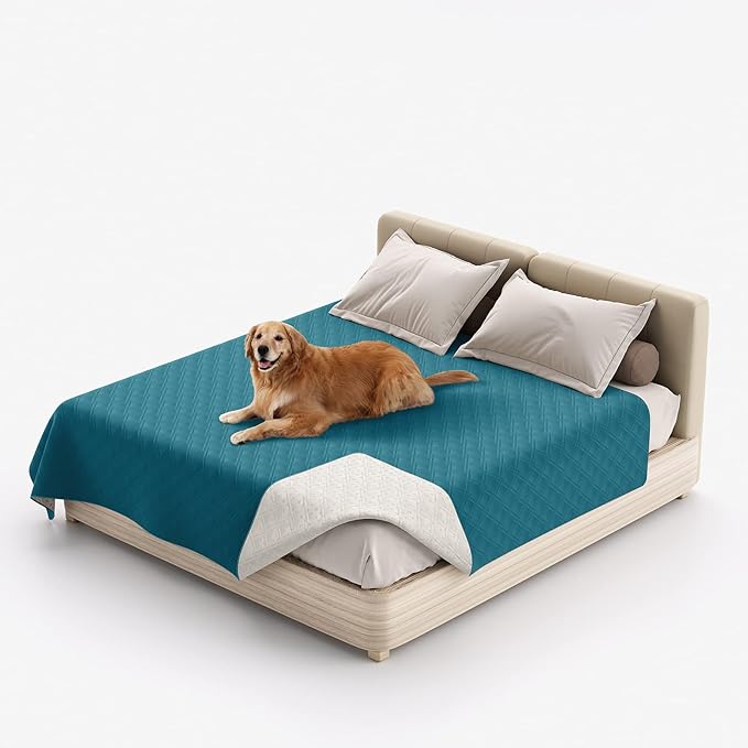 Waterproof Dog Bed Covers for Couch Protection, Water-Resistant Soft Dog Pet Blanket Anti-Slip Dog Blanket for Bed, for Furniture Bed Couch Sofa (Deep Blue,30x70inch)