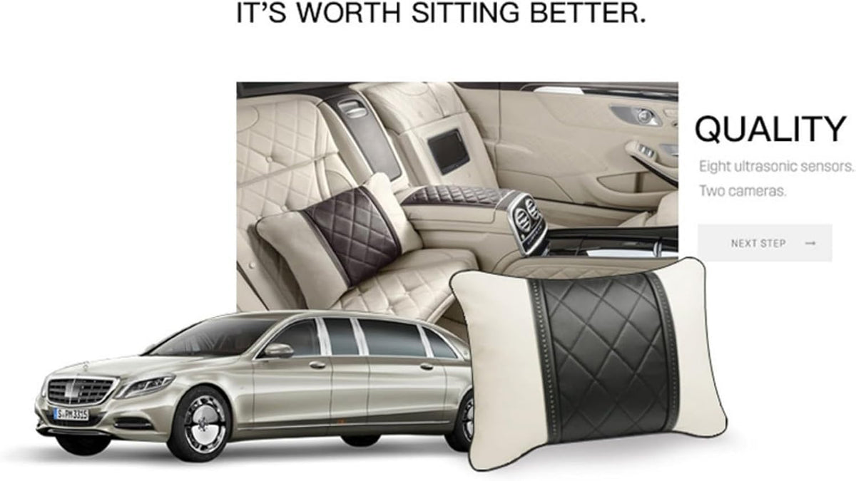 Lumbar Support Pillows for Car Automotive Seat Cushions Lower Back Pillow for Mercedes Benz Maybach S-Class Waist Pillow Car Accessories