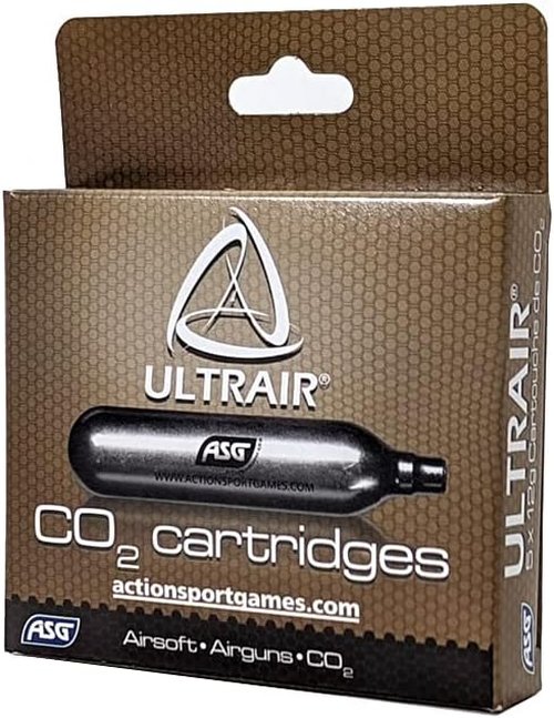 ASG Ultrair 12g CO2 Cartridges - Reliable Power for BB Pistols, Airsoft Guns & Airguns