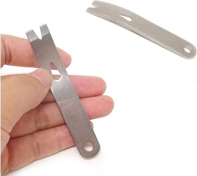 Honbay 2PCS Stainless Steel Mini Multi-function Pocket Pry Bars Crowbars for Indoors and Outdoors