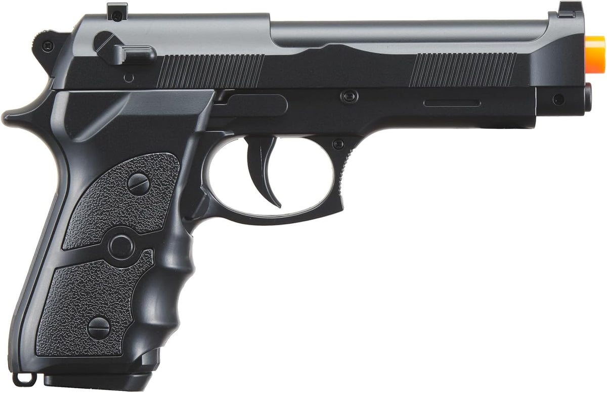UKARMS V038 Spring Powered Airsoft Pistol - Sleek Black Design for Enhanced Gameplay