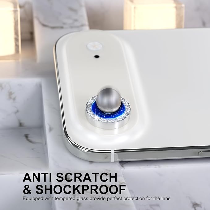 Choiche Compatible for iPhone 17 Air Camera Lens Protector Bling, 9H Tempered