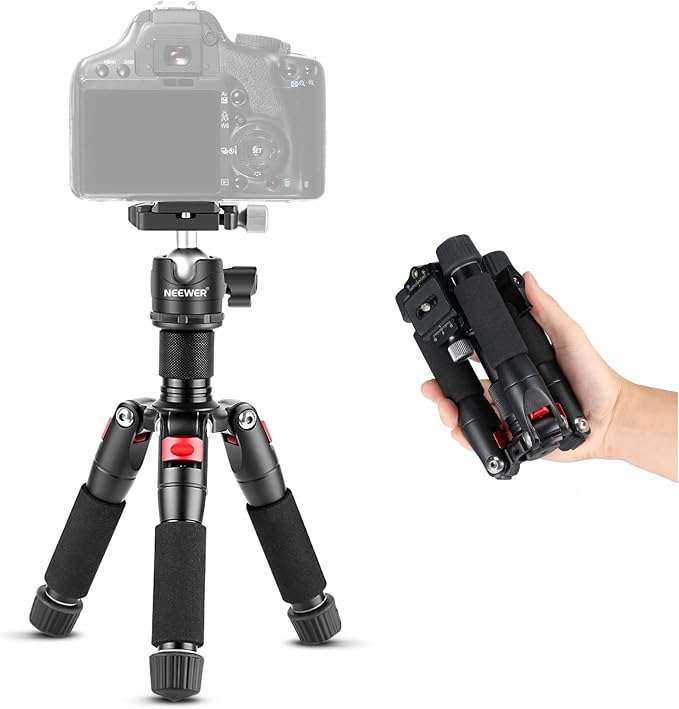 NEEWER Portable Travel Mini Tabletop Tripod, Aluminum Alloy 20''/ 50cm Desktop
