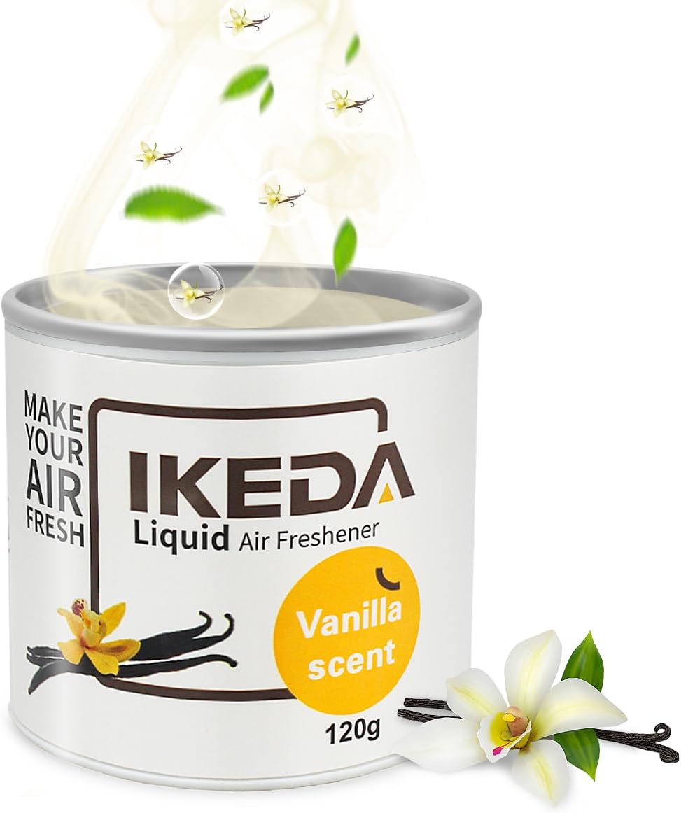 Car Air Freshener: Vanilla Scents | Car Fresheners | Strong Fragrance | Smoke Smell Remover | Liquid Cans Freshener | For Auto Home | 120g | 1 pack