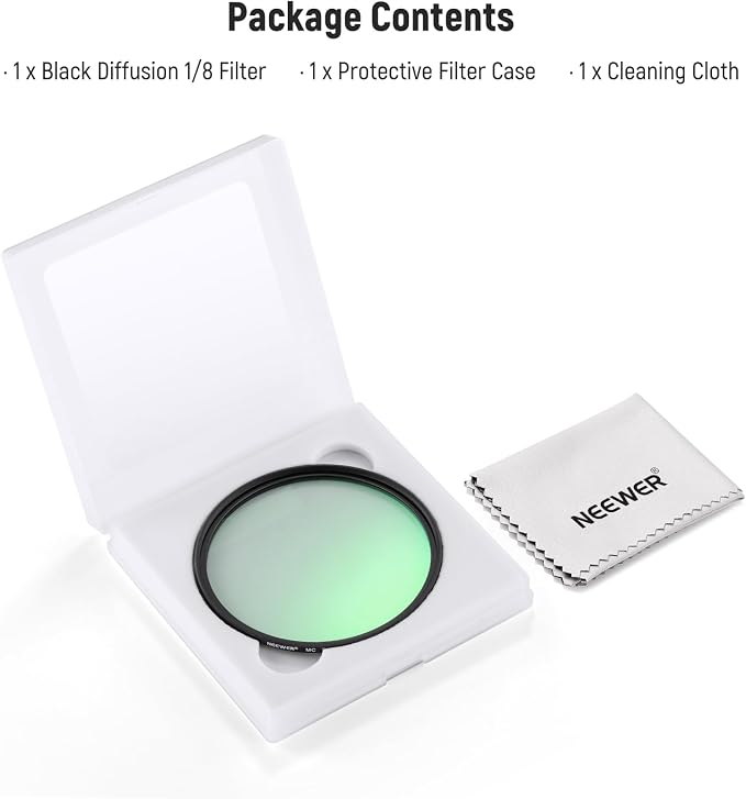 NEEWER 58mm Black Diffusion 1/8 Filter
