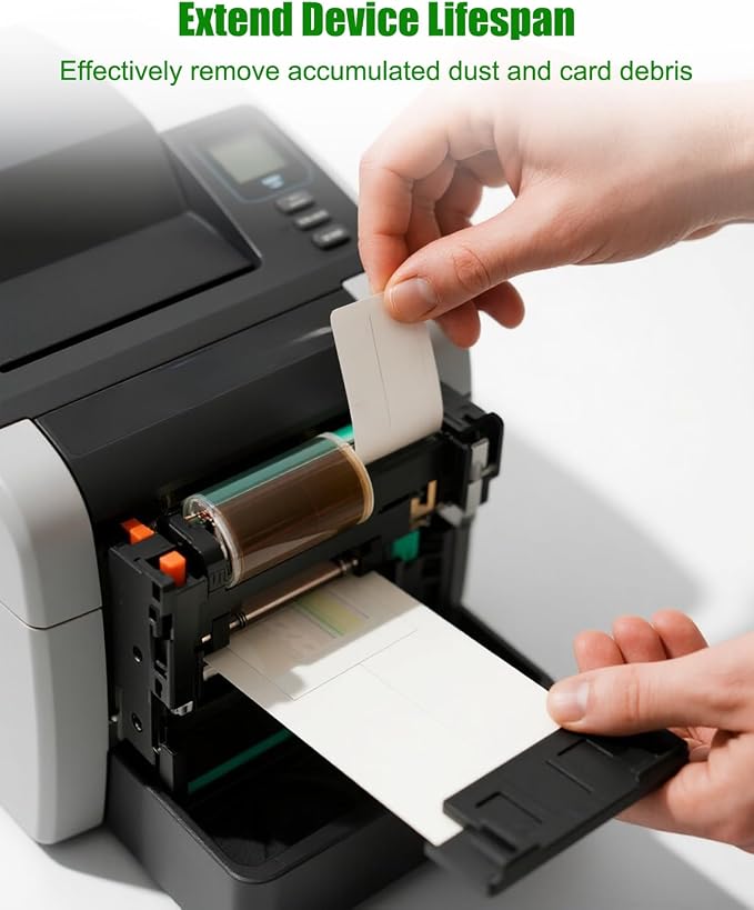 Cleaning Card Kit Fit for Zebra ZC Series ZC100 ZC150 ZC300 ZC350 ID Card