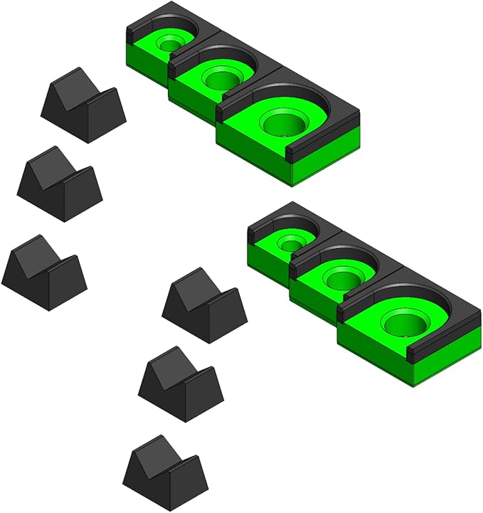 MagAttach Ratchet Organizer Kit (3 Piece Set (2-Pack), Green/Black)