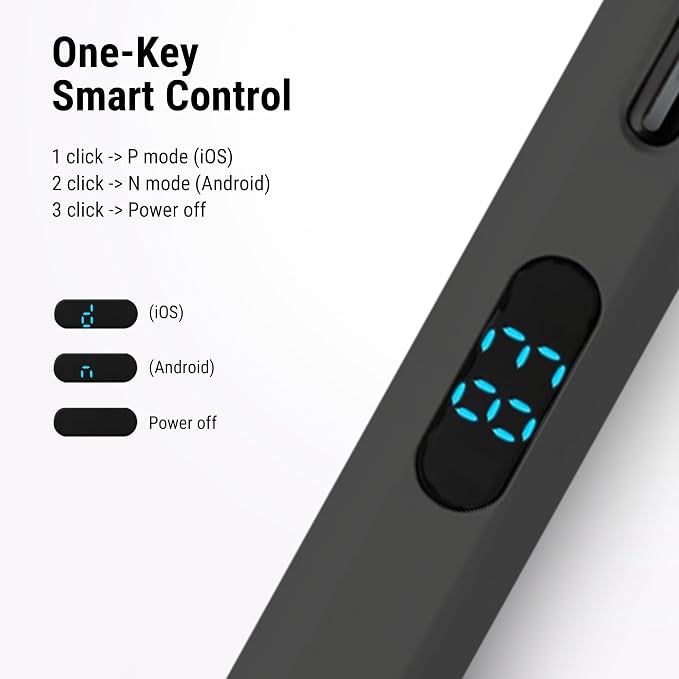 Active Stylus Pen with LED Display, 2-in-1 Dual Modes Digital Pencil