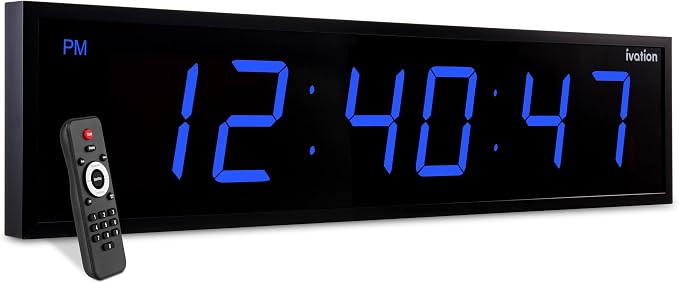 Ivation Huge Oversized 72" Large Digital LED Clock | Big Digital Clock