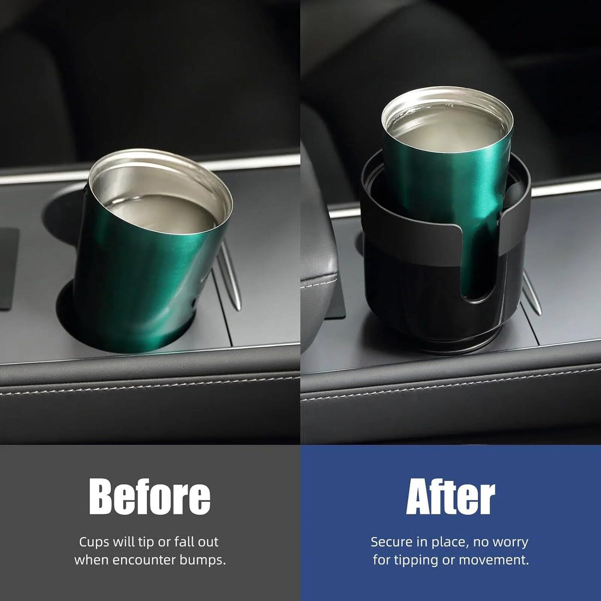 Car Cup Holder for Mercedes Benz GLS 450 2020-2025, Sturdy Waterproof Expander with Adjustable Base, Universal Large Bottle Adapter