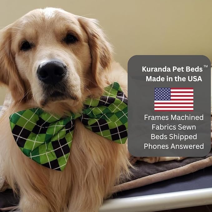 Kuranda Chewproof Elevated Pet Bed - Silver Aluminum - 50" x 36" - Sunsure Textilene - Birch