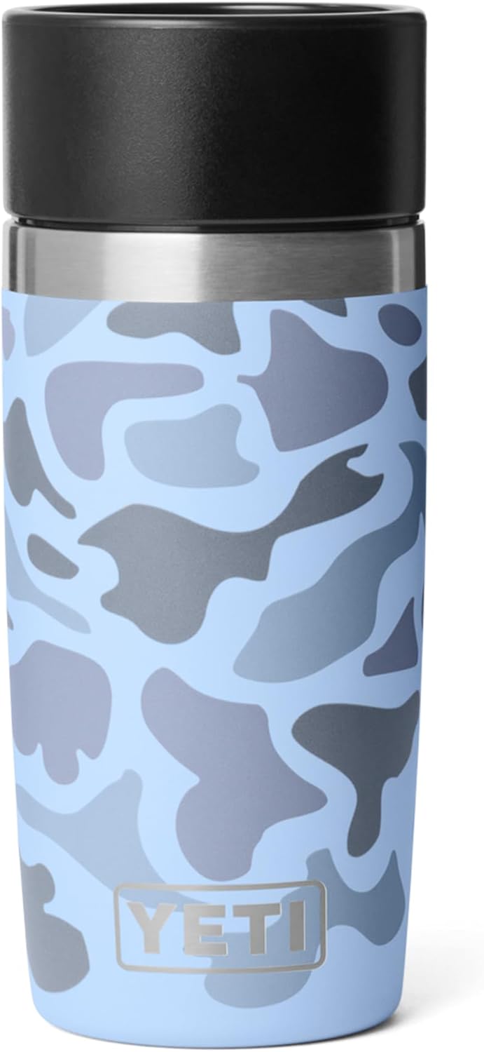 YETI Rambler 12 oz Travel Bottle - Stainless Steel, Vacuum Insulated, Leakproof Commuter Cap | Blue Camo