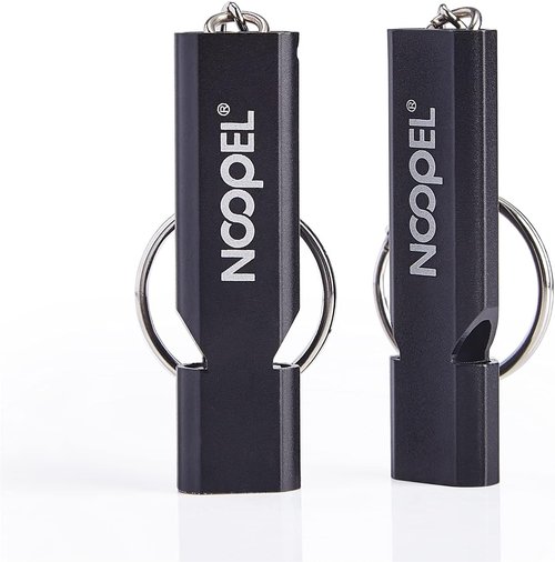 Noopel Emergency Whistle - Lifeguard Safety Whistle with Lanyard for Camping, Hiking, and Boating
