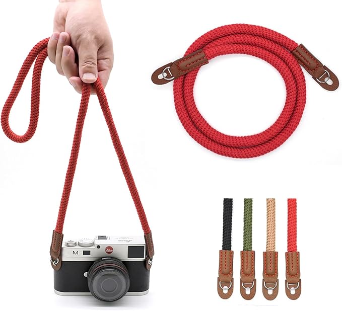 Camera Rope Strap 100cm Soft Cotton Camera Strap Vintage Neck Shoulder Belt