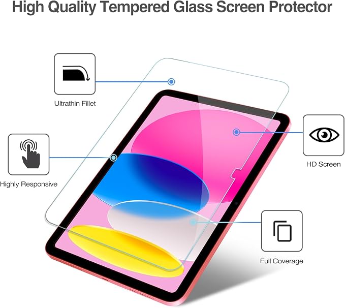 ProCase Screen Protector for iPad A16 2025 11th/10th 2022 Generation, 2