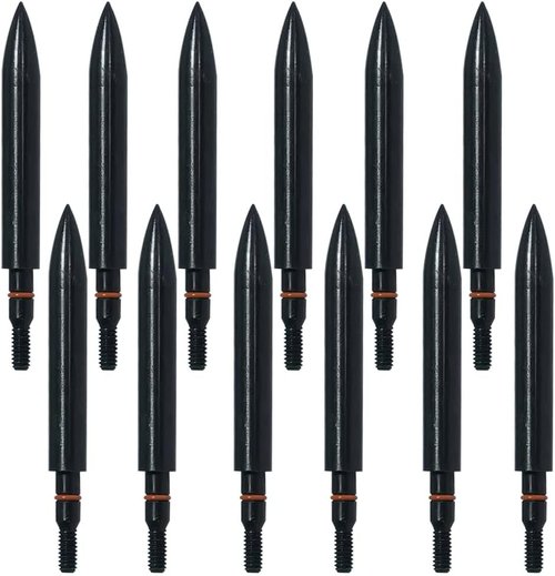 Field Points | Archery Arrowheads with Steel Screw Tips - 100/125/150/200/300 Grains (12 PCS)