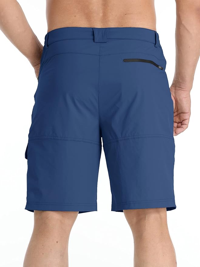TACVASEN Men's Summer Outdoor Shorts Quick Dry Cargo Casual Work Hiking Shorts (NO Belt)