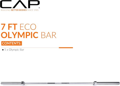 CAP Barbell 7 Ft Olympic Barbell - Durable 2-Inch Weightlifting Bar | Multiple Options Available