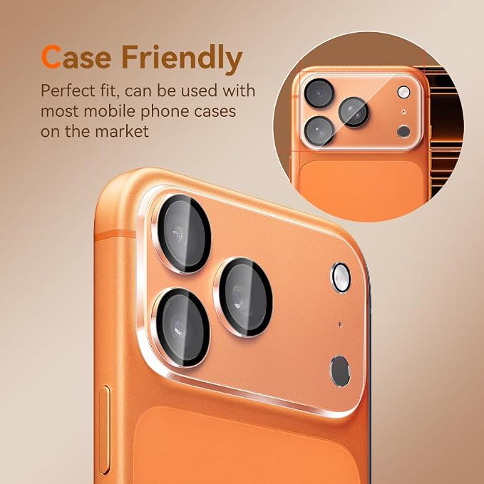Camera Lens Protector for iPhone 17 Pro Max 6.9", 9H Tempered Glass，Ultra HD