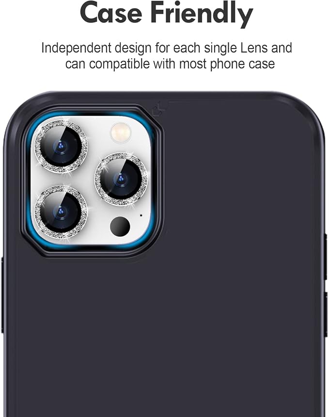 for iPhone 14 Pro/14 Pro Max Camera Lens Protector Bling, 9H Hardness