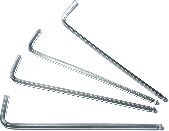 4pcs 3/16 Ball End Allen Wrench sets,3/16" Hex Key Wrench set,allen key Door Key L Shaped hex wrench set with Long Arm.