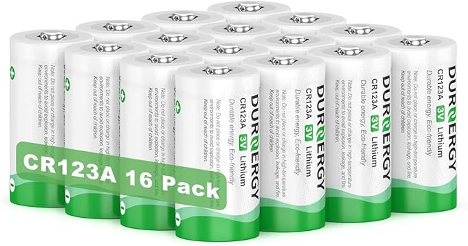 DURNERGY CR123A Lithium Batteries 16 Pack 3 Volt 123A Battery