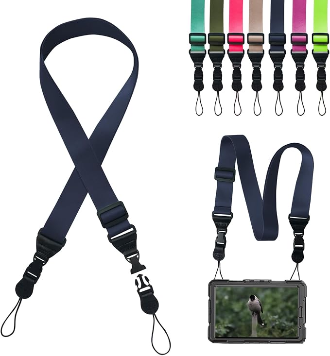 Adjustable Shoulder Strap:Comfortable iPad Strap Nylon Neck Lanyard